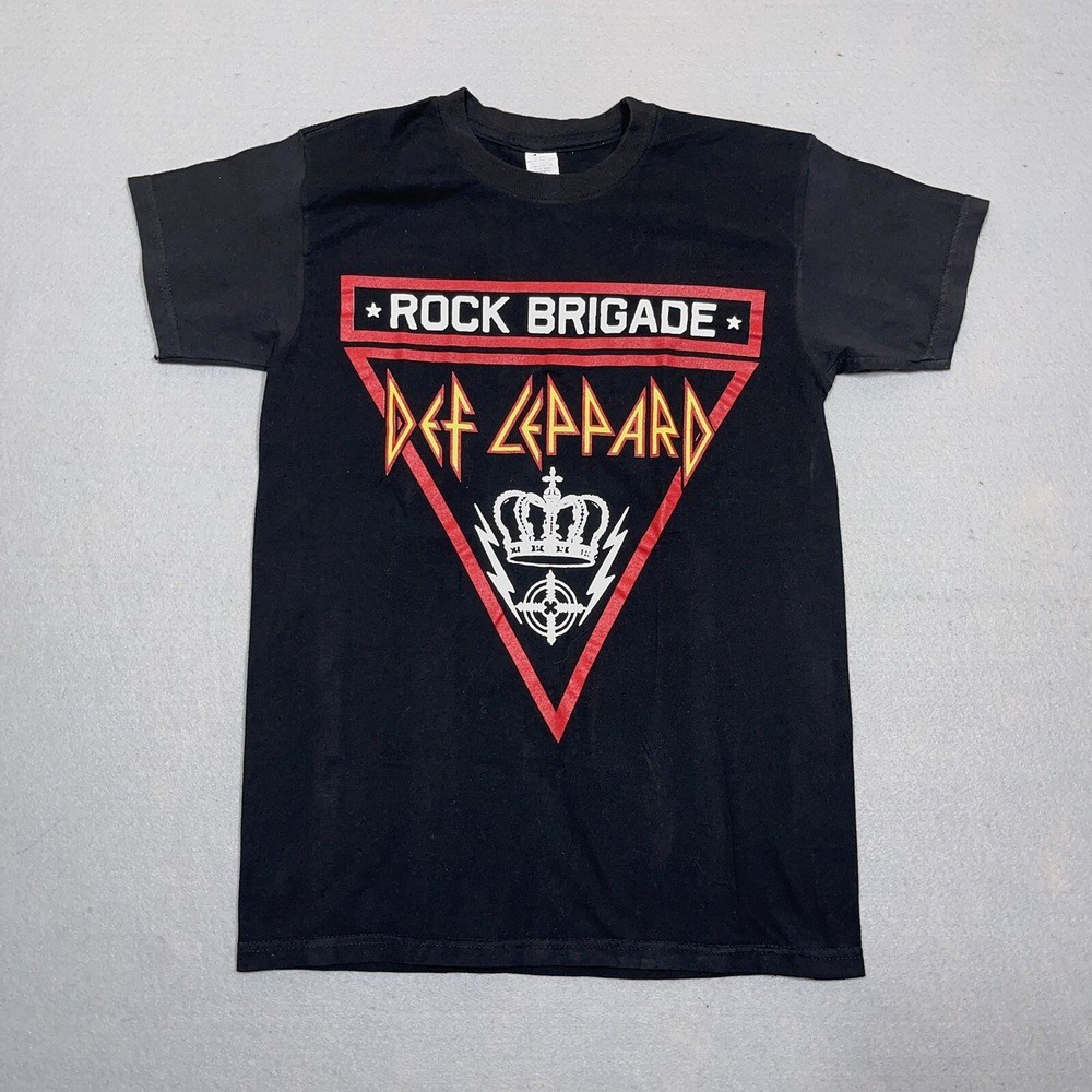 Def Leppard Rock Brigade T‎ Shirt Men Small 2016 Tour REO Speedwagon Black